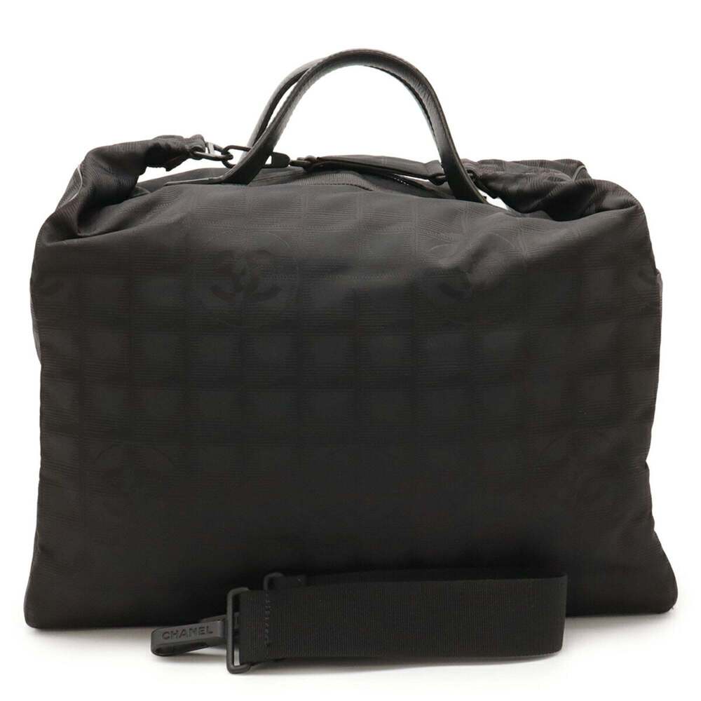 CHANEL Black Quilted Nylon Tote with Detachable Strap